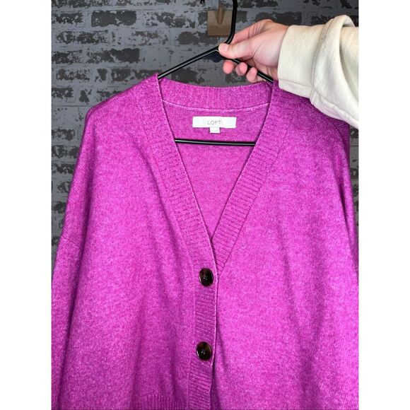 LOFT Sweaters - Loft | women purple wool blend cardigan